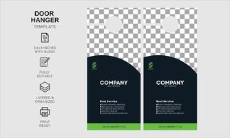 Door hanger design template for your business vector