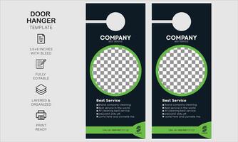 Door hanger design template for your business vector