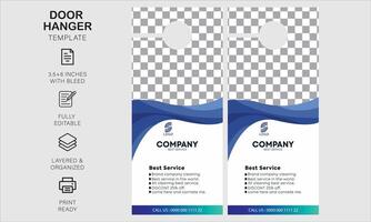 door hanger design template for your business or company vector