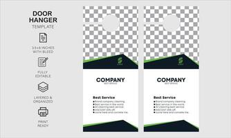 Door hanger design template for your business vector