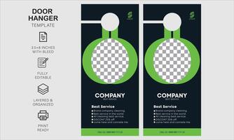 door hanger design template for your business or company vector