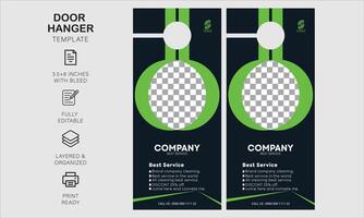 door hanger design template for your business or company vector