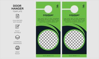 Door hanger design template for your business vector