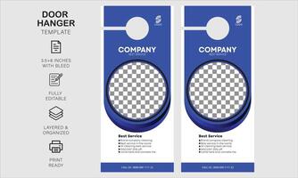 Door hanger design template for your company or business vector