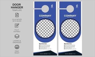 door hanger design template for your business or company vector