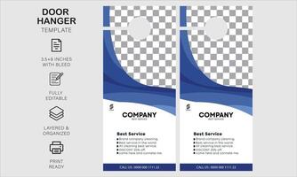 Door hanger design template for your company or business vector