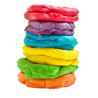 colorful clay at transparent background png