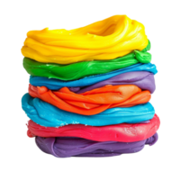 Colorful clay. Rainbow at transparent background png