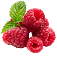 Himbeeren sind im ein Dreieck und sind im ein Dreieck gestalten beim transparent Hintergrund png