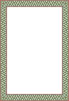 colored square Yakut ornament. Infinite rectangle, border, frame of the northern peoples of the Far East. vector