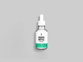 Cosmetic serum glass ampoule bottle icon 3d render illustration - Mockup for branding psd