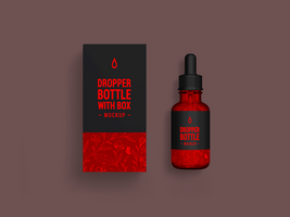 rosso bicchiere essenziale olio contagocce bottiglia modello - rosso bottiglia modello per il branding psd