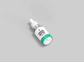 Cosmetic serum glass ampoule bottle icon 3d render illustration - Mockup for branding psd