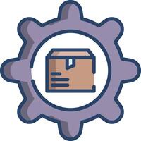 Gear linear color illustration vector
