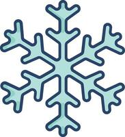 Snow flakes linear color illustration vector