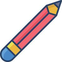 Pen nib linear color illustration vector
