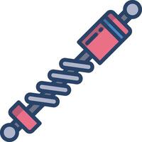 Shock Absorber linear color illustration vector