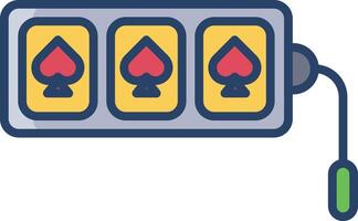 Jackpot Machine linear color illustration vector