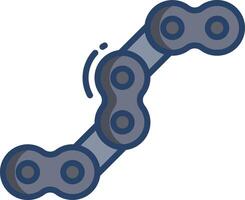Chain linear color illustration vector
