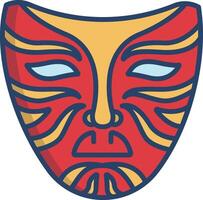 Mask linear color illustration vector