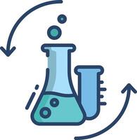 Chemical test linear color illustration vector