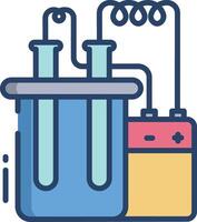 Chemical test linear color illustration vector