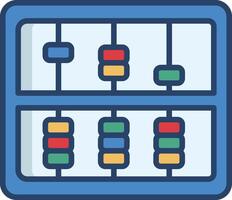 Abacus linear color illustration vector