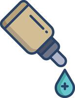 Medicine Drop linear color illustration vector