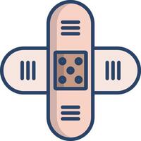 Bandage linear color illustration vector