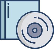 Compact disc linear color illustration vector