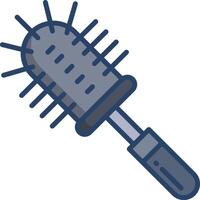 Toilet Brush linear color illustration vector