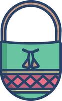 Wayuu linear color illustration vector