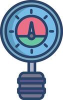 Pipe Meter linear color illustration vector