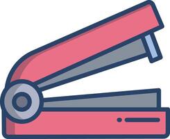 Fan linear color illustration vector