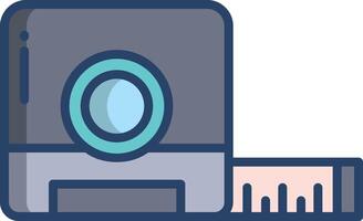 Tape measure linear color illustration vector