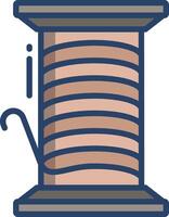 Thread linear color illustration vector