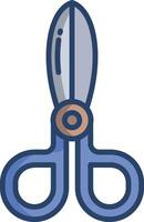 Scissor linear color illustration vector