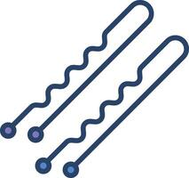 Bobby Pin linear color illustration vector