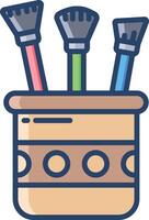 brush linear color illustration vector