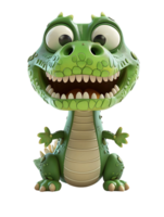 cute crocodile 3d character png