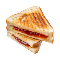 rostat bröd smörgås med jordgubb sylt isolerat på en transparent bakgrund png