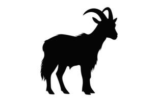 Goat Silhouette black Clip art isolated on a white background vector