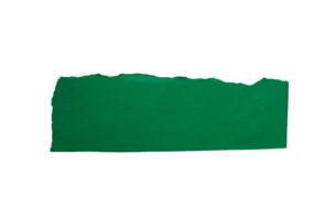 Ripped or torn green paper piece on transparent background. copy space png