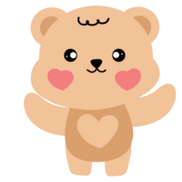 fofa Urso de pelúcia Urso desenho animado. png