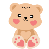 Cute Teddy bear cartoon. png