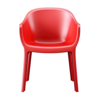 Empty Red Plastic Chair with. Simple Office Chair. Isolated on Background png