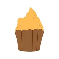 Cup cake icon. Flat style food vector