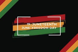 Juneteenth Freedom Day Background Design Template vector