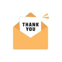 Thank you email newsletter note flat design vector