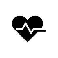 heart pulse icon design template vector